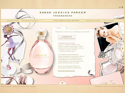 Sarah Jessica Parker Lovely website