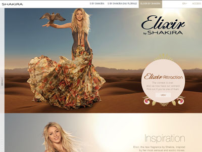 Elixir by Shakira website