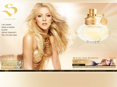 S by Shakira website