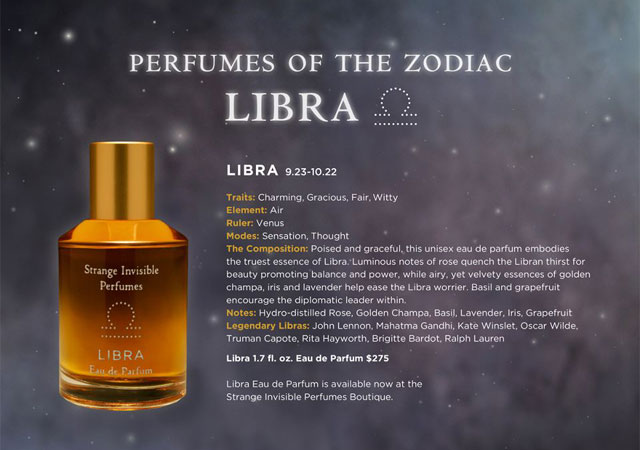 Strange Invisible Perfumes Libra Astrological Fragrances