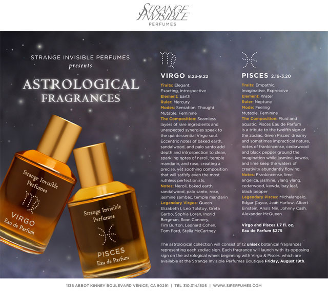 Strange Invisible Perfumes Pisces Astrological Fragrances