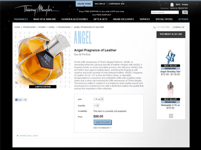 Thierry Mugler Angel Fragrance of Leather website