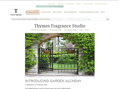 Thymes Garden Alchemy website