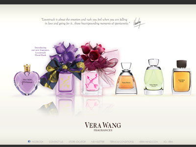 Vera Wang Lovestruck Floral Rush website