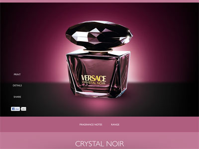 Versace Crystal Noir website