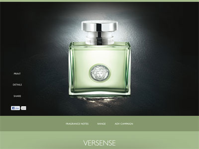 Versace Versense website