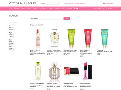 Victoria's Secret Ciao Bella Collection website