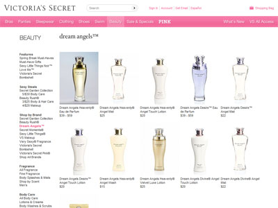 Victoria's Secret Dream Angels Desire website