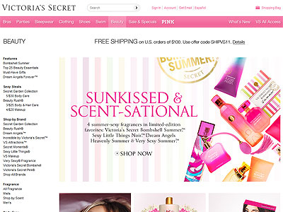Victoria's Secret Sexy Little Things Noir Summer website