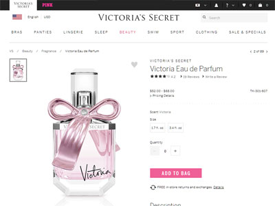 Victoria's Secret Victoria Website