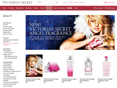 Victoria's Secret Angel website