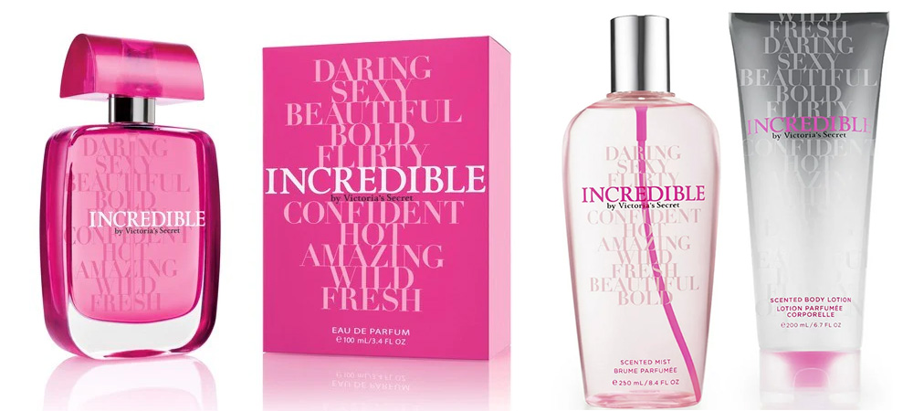 Victoria's Secret Incredible fragrance collection