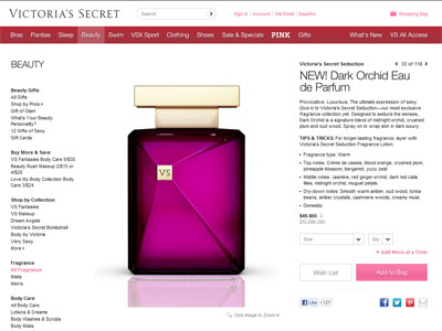 Victoria's Secret Seduction Dark Orchid website