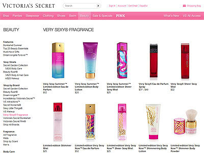 Victoria's Secret Very Sexy website