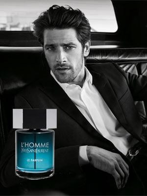 Yves Saint Laurent L'Homme Le Parfum model Vinnie Woolston