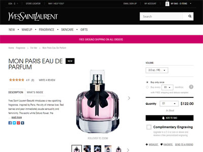 Yves Saint Laurent Mon Paris Website
