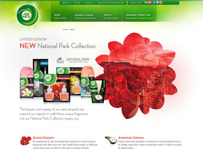 Air Wick National Park Limited Edition website