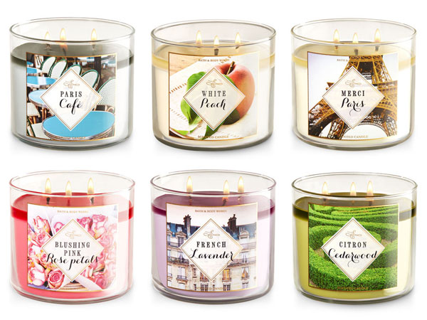 Bath & Body Works French Candle Collection Fragrances