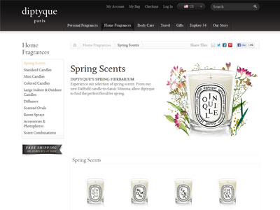 Diptyque Jonquille Candle website