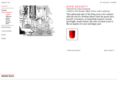 Frederic Malle Coffee Society website