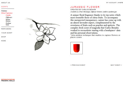 Frederic Malle Jurassic Flower website