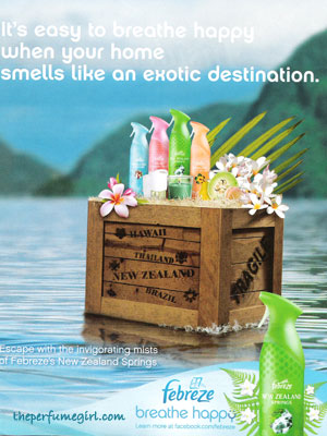 New Zealand Springs, Febreze home fragrances