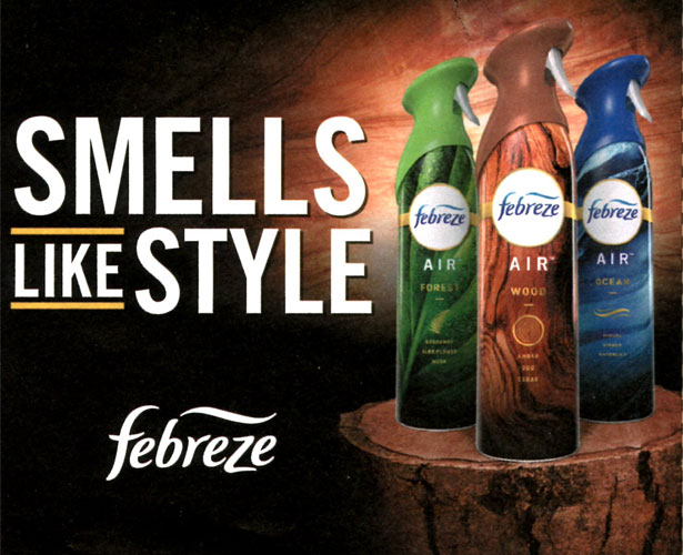 Febreze Air Wood, Forest, Ocean Fragrances Ad