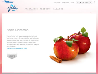 Glade Apple Cinnamon Website