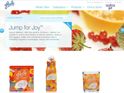 Glade Jump for Joy website