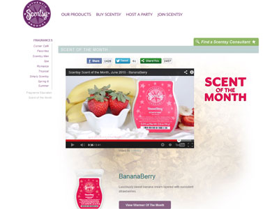 Scentsy BananaBerry website