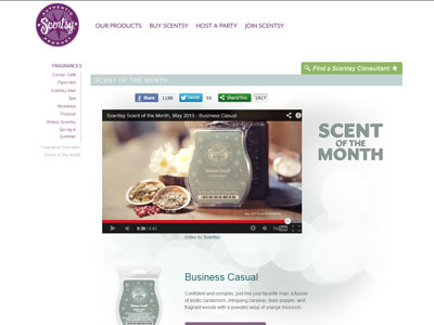Scentsy Business Casual website