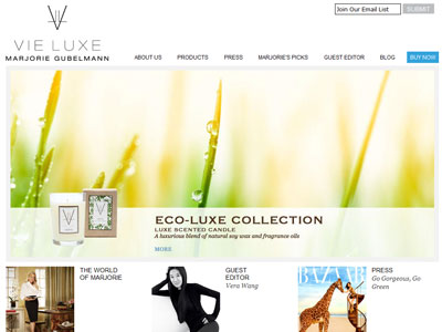 Vie Luxe Eco-Luxe Collection website