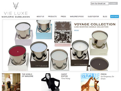 Vie Luxe Voyage Collection website