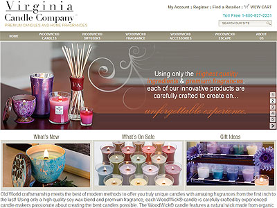 WoodWick Candles Wood Essence Collection website