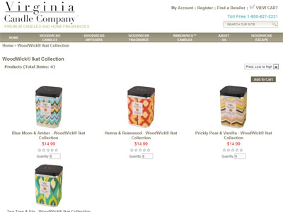 WoodWick Ikat Candle Collection website