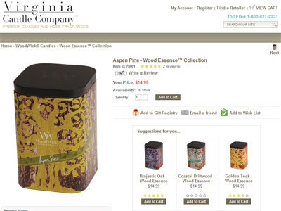WoodWick Candles Wood Essence Collection website