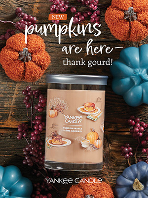 Yankee Candle Autumn Daydreaming home fragrance collection 2023 advertisement