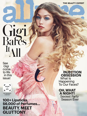 Gigi Hadid Allure Magazine Dec 2016