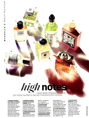 Les Eaux De Chanel Le Voyage Perfume editorial Allure High Notes
