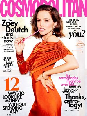 Cosmopolitan Zoey Deutsch November 2019