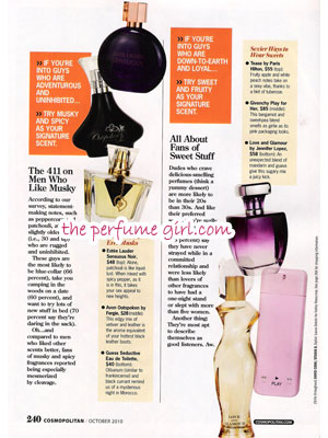 Love and Glamour Jennifer Lopez Perfume editorial Cosmopolitan October 2010