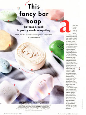 This Fancy Bar Soap editorial Cosmopolitan magazine