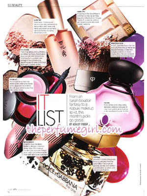 Dolce & Gabbana The One Lace Perfume Elle It List November 2011