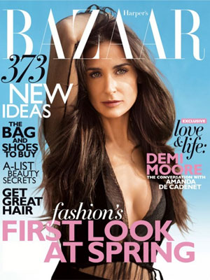 Harper's Bazaar, February 2012, Demi Moore