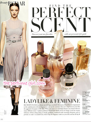 DKNY Donna Karan Cashmere Aura Perfume editorial Bazaar Find the Perfect Scent