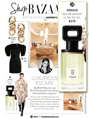 Ormaie Toi Toi Toi Perfume editorial Harper's Bazaar