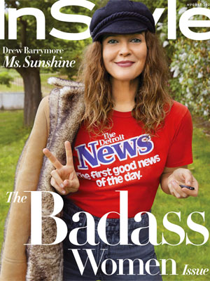 InStyle Drew Barrymore August 2020