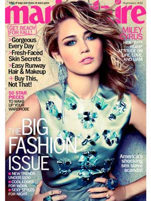 Marie Claire, September 2012, Miley Cyrus