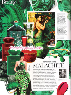 Giorgio Armani Rouge Malachite Perfume editorial Marie Claire Inspiration Board