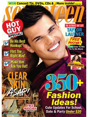 Seventeen, October 2011, Taylor Lautner